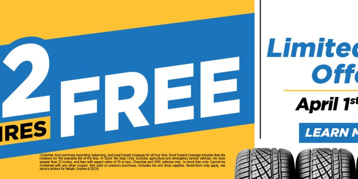 Buy 2 Tires Get 2 Tires Free